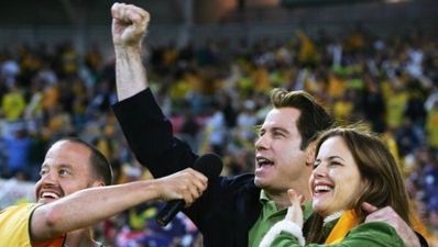 Travolta jets in for World Cup