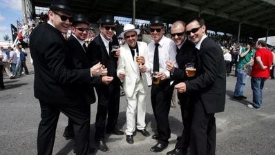 Getting suited up for the Galway Races