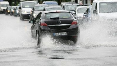Battered Ireland: flooded roads make driving treacherous