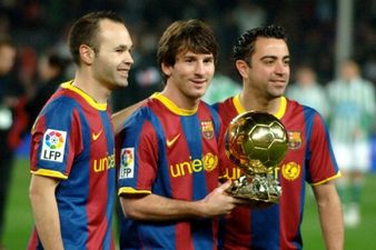 Picture: Messi kills time by cleaning his ridiculous collection of trophies