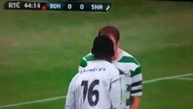 Video: Shamrock Rovers ‘keeper attempts to head-butt team-mate
