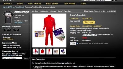 HBO auctions off Entourage tracksuit