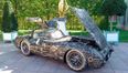 Classic Mercedes made from scrap metal