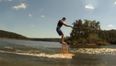 Video: Watch a man water skiing on a barstool