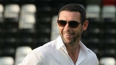 Video: Martin Keown gets whacked in the head by a football