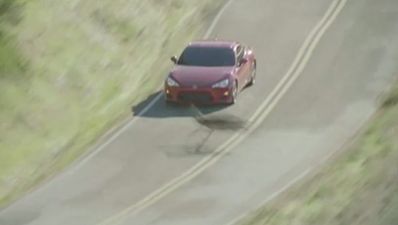 Video: Close call with a deer during car advert shoot