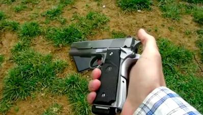 Angry dad films himself shooting daughter’s laptop… as a punishment