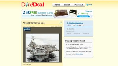 Anyone in the market for a USS aircraft carrier?