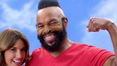 Video: Why is hard man Mr T prancing around smiling like an idiot?