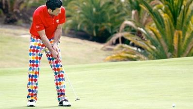 Luis Figo steps out in the most horrific golf gear imaginable