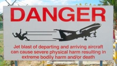 Video: Shocking scenes as woman is swept off her feet by an airplane