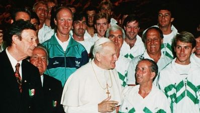 Irish Soccer’s Most Memorable Moments, No 26: The Irish team meets the Pope, 1990