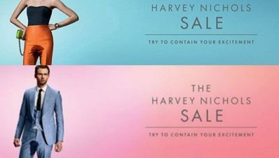 Harvey Nichols advert causes a wee bit of controversy as models wet themselves