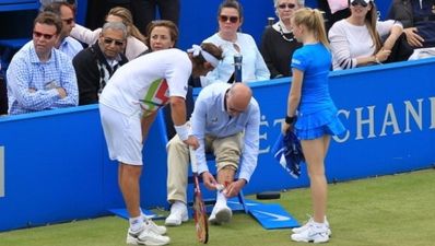 Video: Tennis star David Nalbandian gets disqualified for kicking linesman