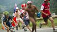 Video: Streakers urge rider on to victory in Tour De France