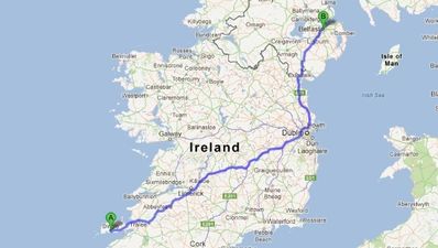 Video: How to drive from Dingle to Belfast in 3.5 minutes
