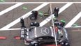 Video: Ralf Schumacher nearly decapitates pit crew member