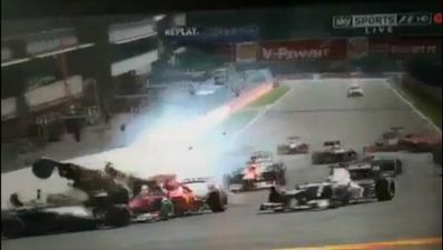 Video: Dramatic Crash at the start of today’s Belgian Grand Prix