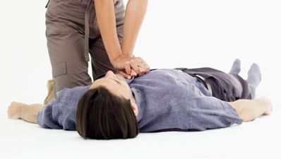 Lucky bloke suffers heart attack at medical convention