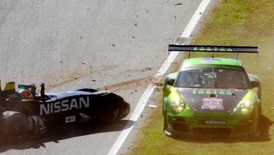 Video: Watch a Porsche crash into Nissan’s super expensive Delta Wing