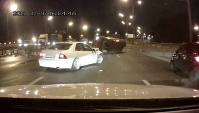Video: Russian Lexus driver acts like an asshat then flips a van