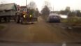 Video: Car collides with tractor on country road