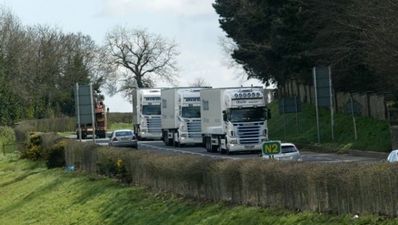 Video: Watch 20 trucks hijacking an Irish motorway