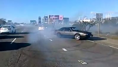 Video: Watch as a motorway gets shut down by drifters