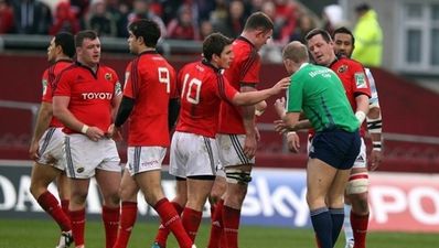 Video: Better late than never, Wayne Barnes getting smashed in the face with a rugby ball