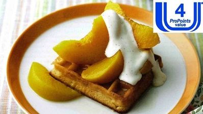 Recipe of the Week: Waffles and Peaches with Rum Syrup