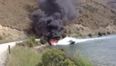 Video: Putting out a boat fire never looked so fun