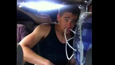 Video: This is what happens to people who p*ss out the window of a moving car…