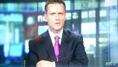 Video: Aengus Mac Grianna suffers another embarrassing night on the news…