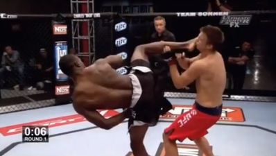 Video: Uriah Hall lands a brutal roundhouse kick in TUF 17