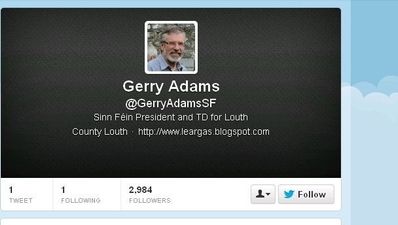 Gerry Adams with another brilliant Twitter update