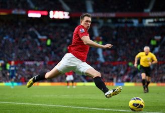 Pic: Phil Jones showing the battle scars from the win over Arsenal