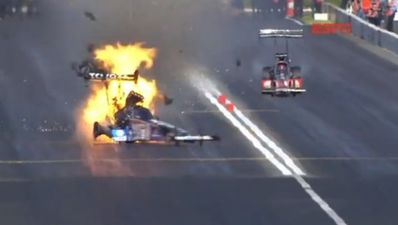 Video: Drag racer walks away from 480kph crash
