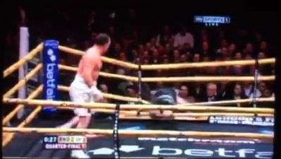 Video: Martin Rogan knocks his opponent out of the ring