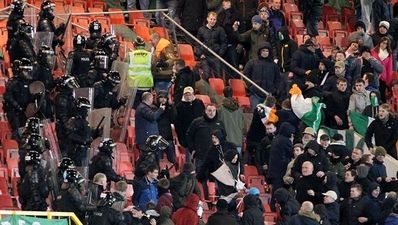 Pictures: PSNI clash with Shamrock Rovers fans at Windsor Park