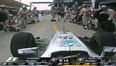 Video: Lewis Hamilton pulls into the wrong pit stop