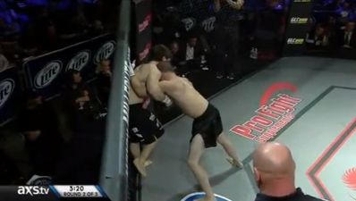 Video: MMA fighter Dan Mainus is the butt of this joke