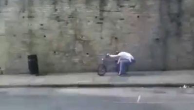 Video: How does this kid survive a massive fall on his BMX?