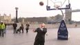 Video: Boris Johnson lands incredible basketball shot