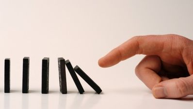 Video: Employee takes out the trash using epic domino chain