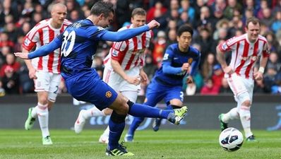 Piers Morgan wasn’t thrilled when Robin Van Persie celebrated with Alex Ferguson