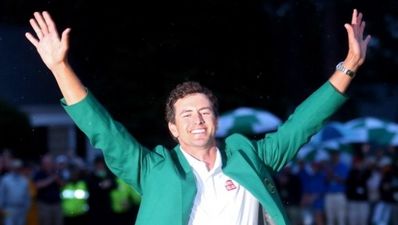 This lucky punter was very happy he backed Adam Scott to win the Masters