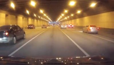 Video: Speeding cars cause multi-car pile-up in Russian tunnel