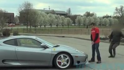 Video: How to p*ss off a Ferrari owner by p*ssing on his car