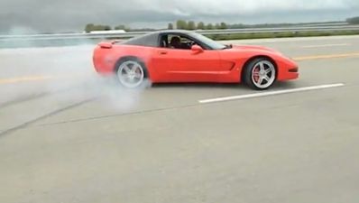 Video: Corvette driver commits blatant hit-and-run after failing to impress