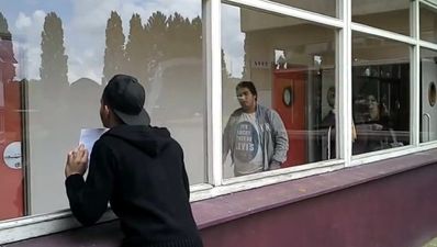 Video: Bloke offers free kisses, but gets a face full of something else instead…